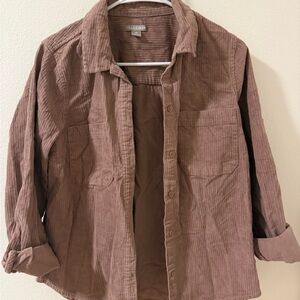 Falls Creek women Casual Tan Button Down Shirt